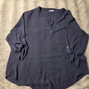 Maurices Deep Blue V-Neck Blouse